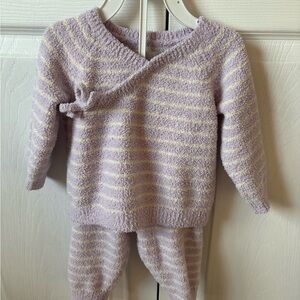 Cloud Island Lavender and Cream Baby Outfit